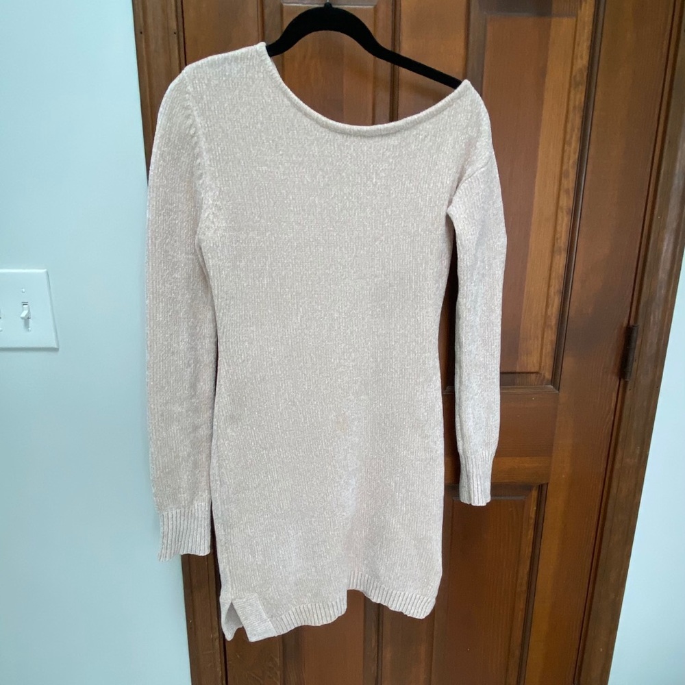 Meshki off the shoulder sweater dress.
